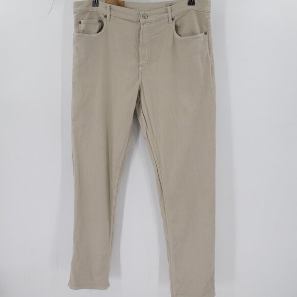 NWOT faherty pants Mens 36 L30 Stretch terry 5 pocket flat front cotton blend - Picture 1 of 16